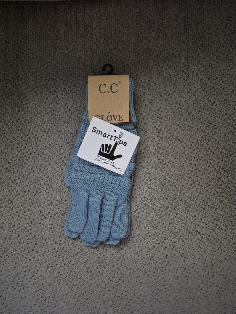 C.C Touchscreen Knit Gloves Color Is Denim